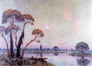 unknow artist Fishermen by the Banks of the Loire oil painting on canvas